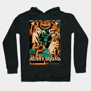 Scary Squad // Funny Parody Movie Poster // Frankenstein Ghost Pumpkinhead Halloween Hoodie